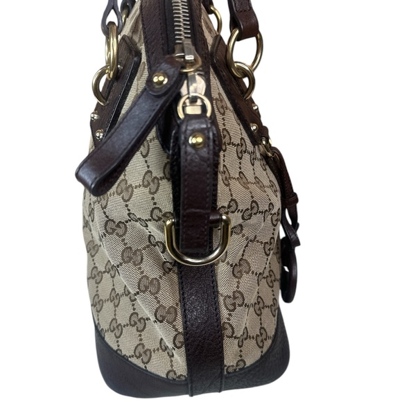 GUCCI GG canvas/leather interlocking charm bag no strap - Picture 3 of 11